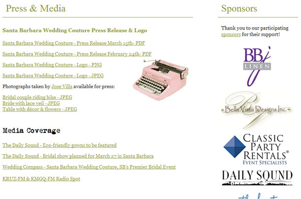 Santa Barabara Wedding Couture Media Coverage