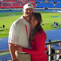 Amber Sims Hinterplattner and Andy Hinterplattner at Ernst Happl Stadion