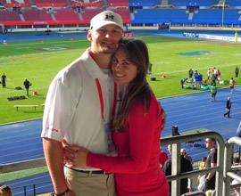 Amber and Andy at Ernst Happl Stadion, Vienna, Austria